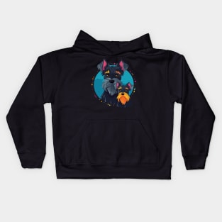 Miniature Schnauzer Fathers Day Kids Hoodie